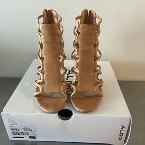 Aldo tan high heels size 8.5